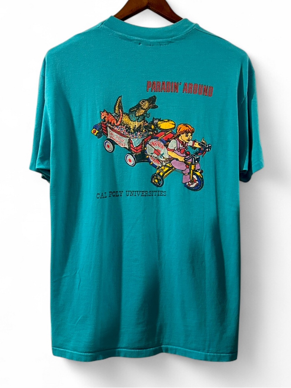 VTG 80s Cal Poly Universities Single-Stitch Rare Graphic T-shirt Size Men’s XL